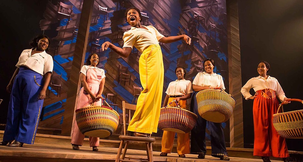 Cynthia Erivo leads "Miss Celie's Pants" in The Color Purple .