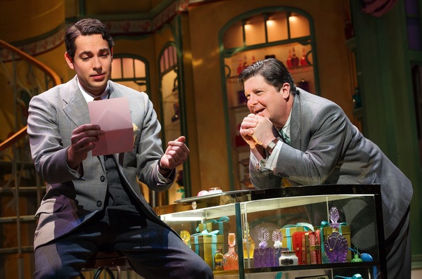 Zachary Levi and Michael McGrath in She Loves Me .