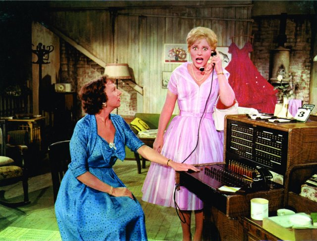 Jean Stapleton and Judy Holliday in the film version of Bells Are Ringing.