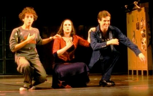 Lonny Price, Ann Morrison, Jim Walton in the original Broadway production.