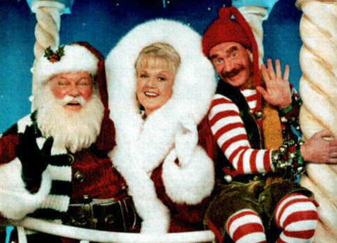 Charles Durning, Angela Lansbury and Michael Jeter in Mrs. Santa Claus .