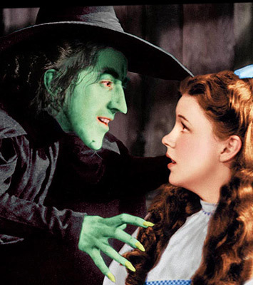 Margaret Hamilton and Judy Garland