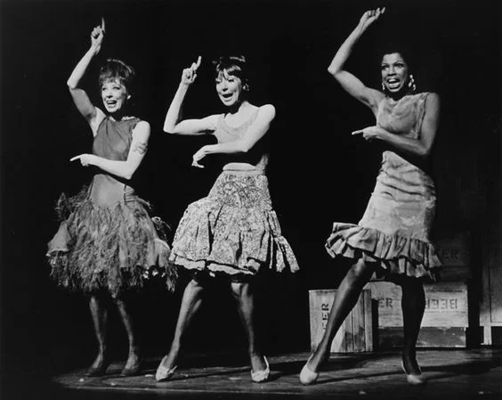 Gwen Verdon, Helen Gallagher and Thelma Oliver in a scene from Sweet Charity