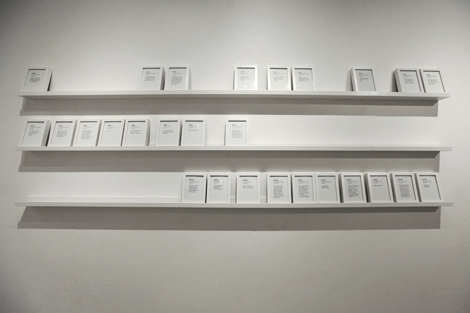   1 Message Received . Installation view, Bondi Pavilion Gallery 