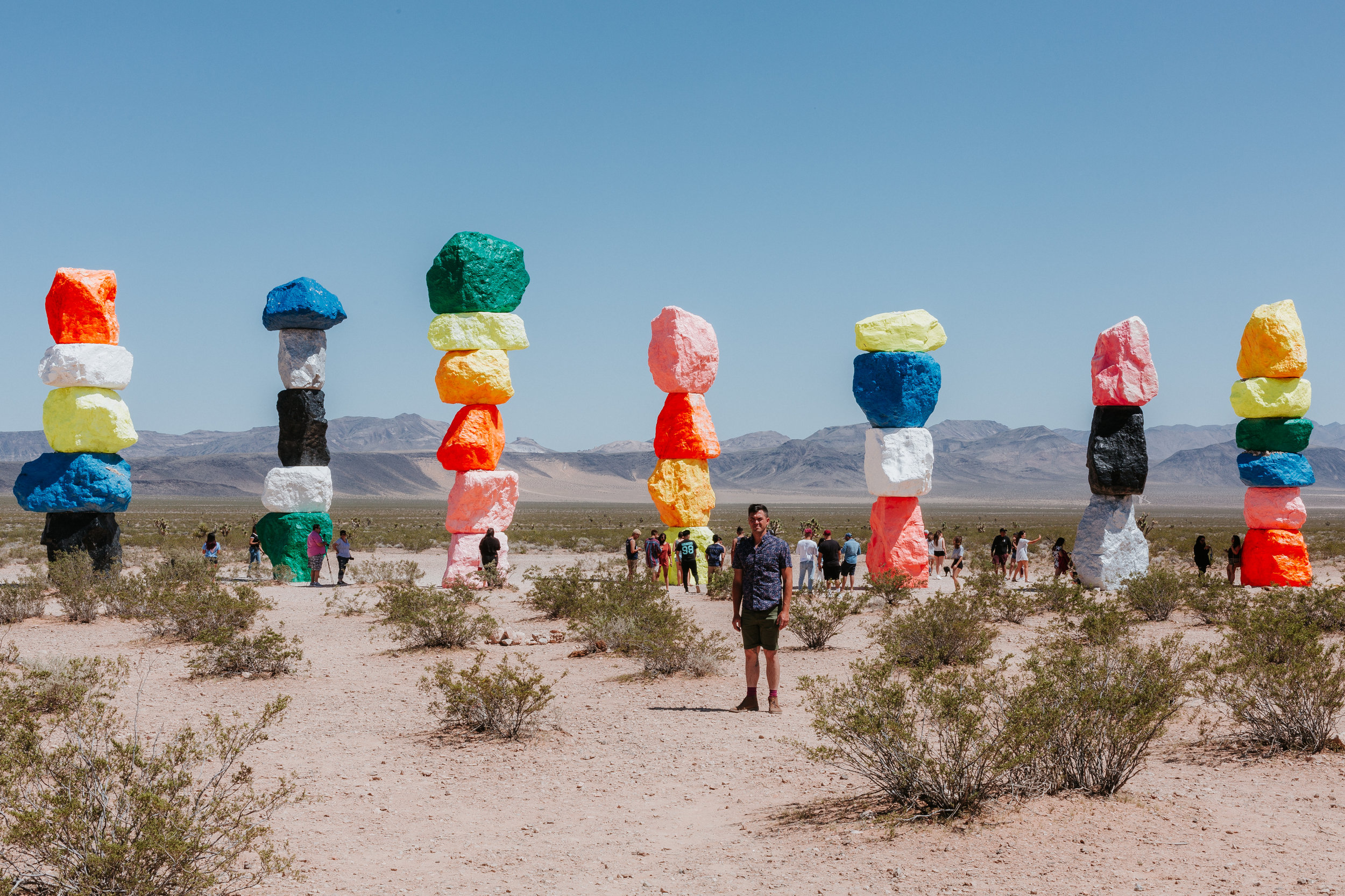 Las Vegas, Sandy Valley, Nevada desert 7 magic mountains