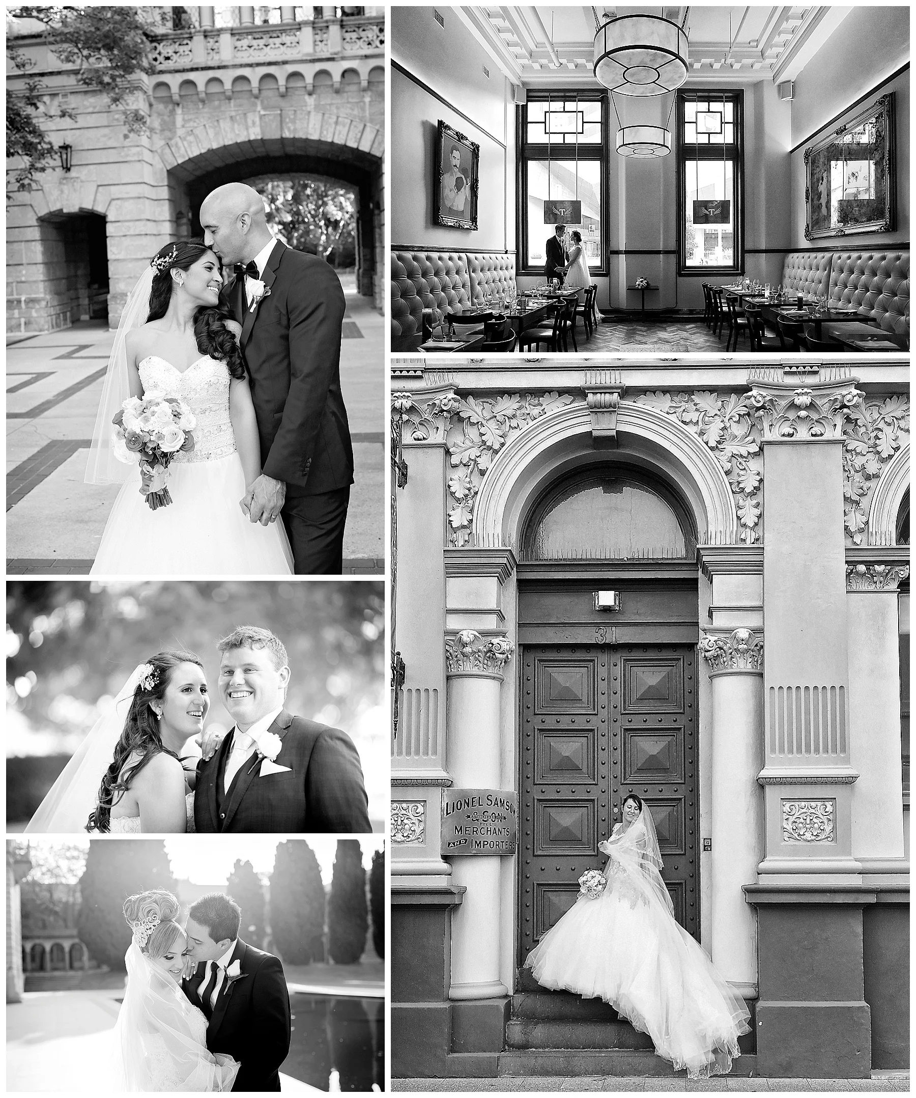 black and white wedding photo