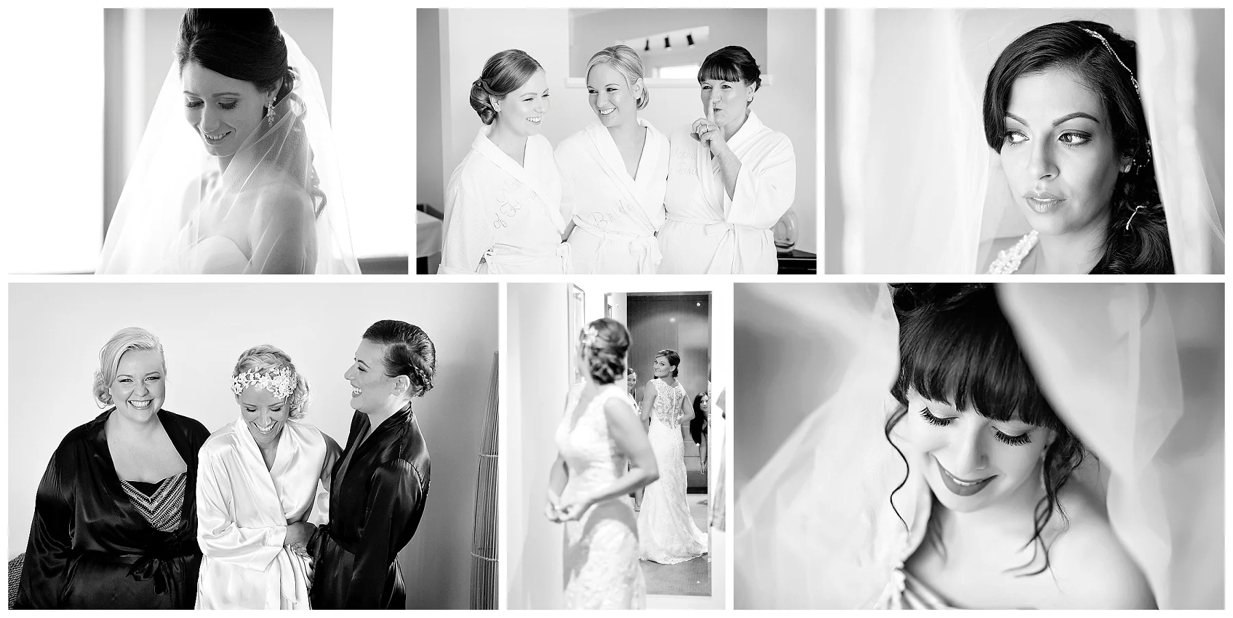 black and white candid wedding