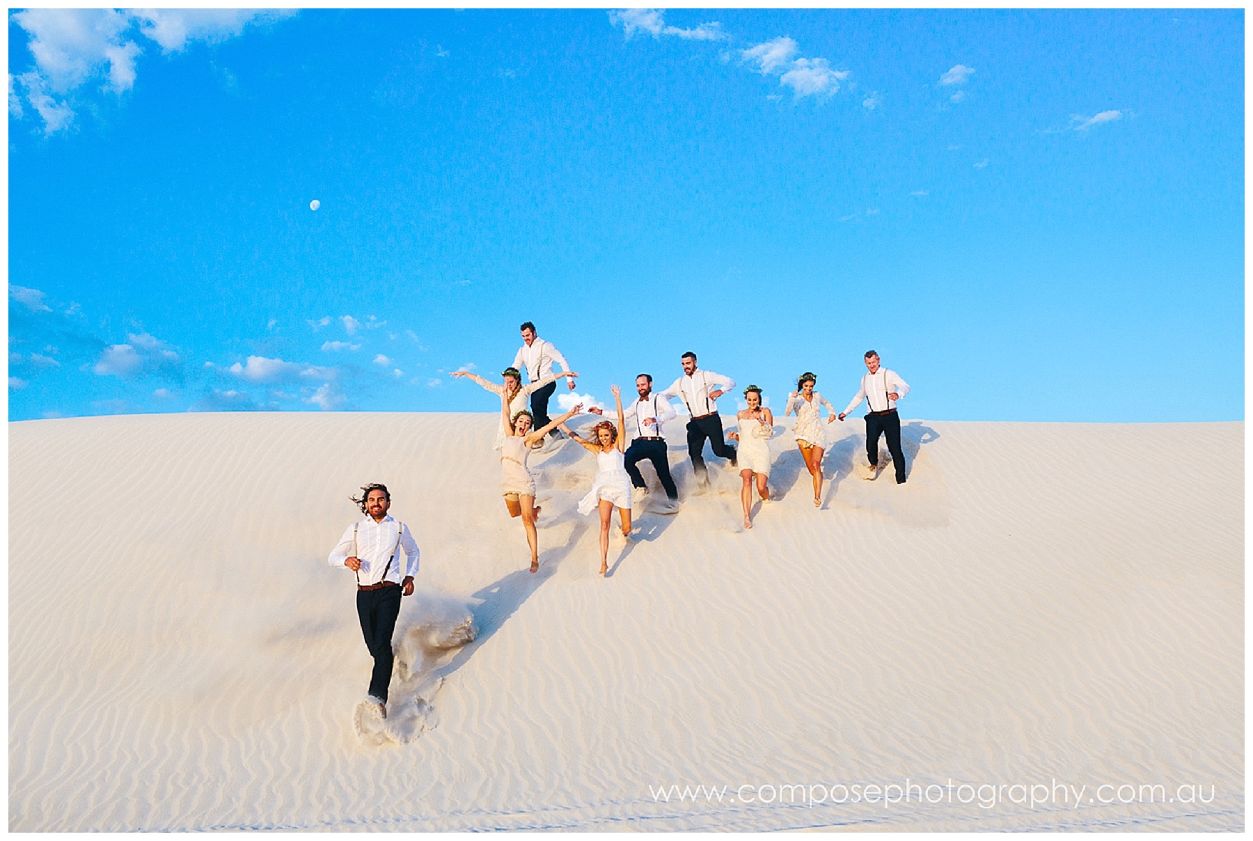 Sand dunes wedding photo