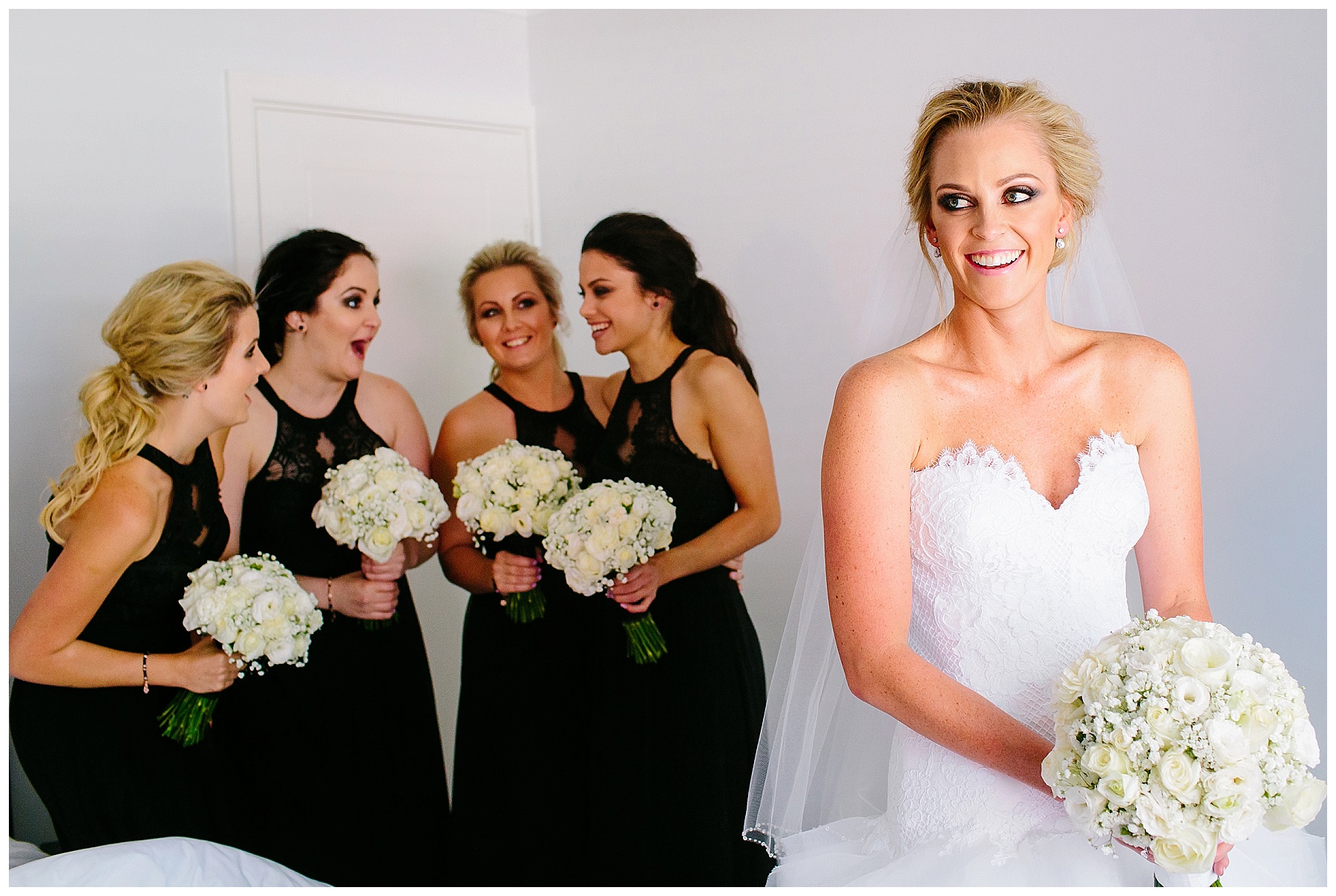 black bridesmaid dress