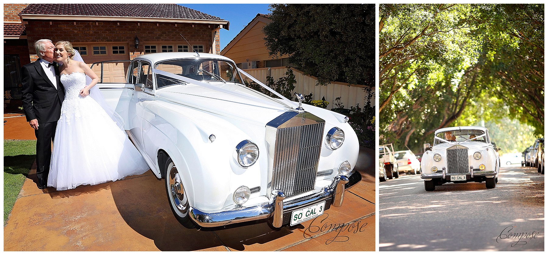 Classic Jaguar wedding car Perth