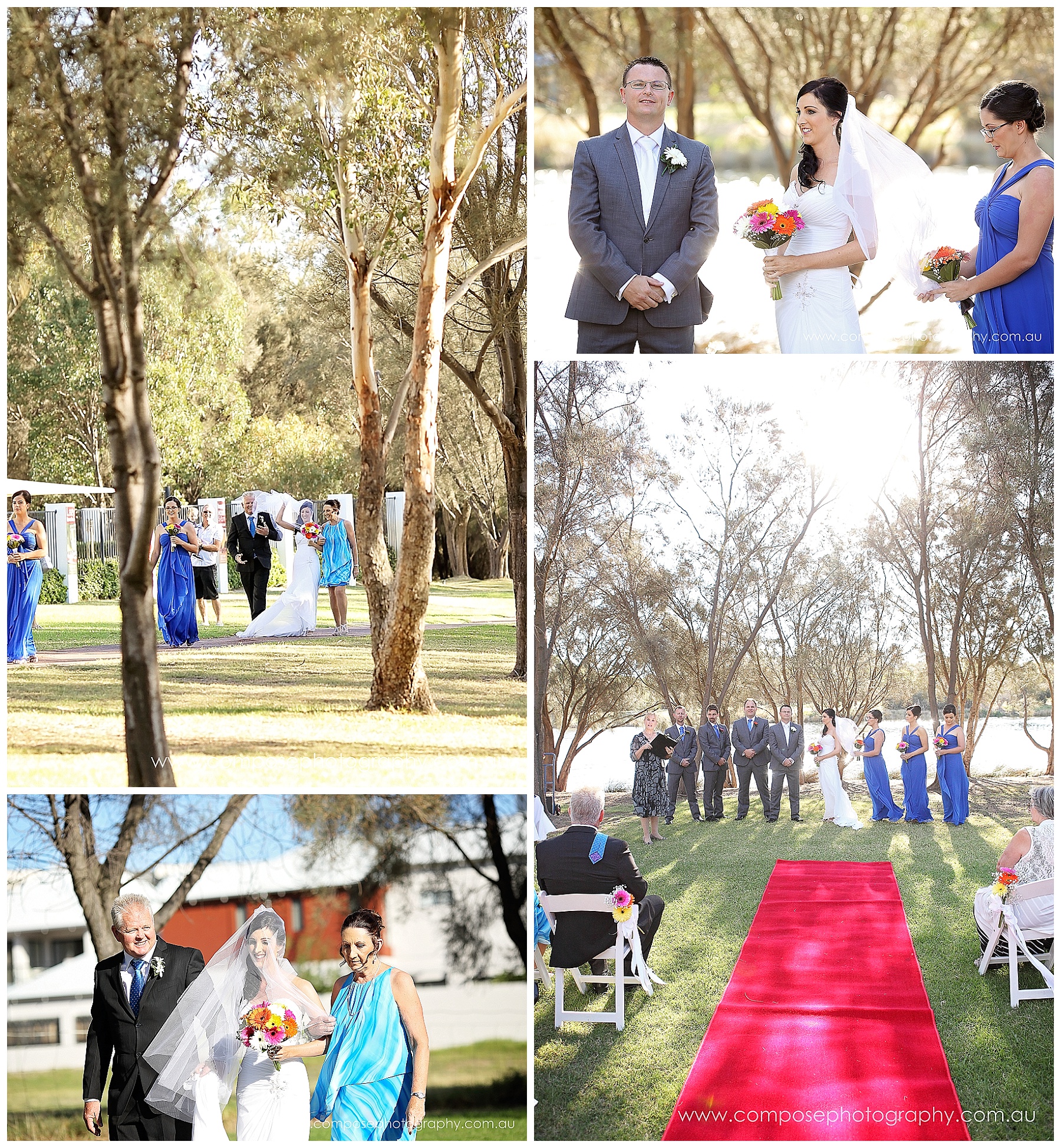 Wedding ceremony on the river Perth 