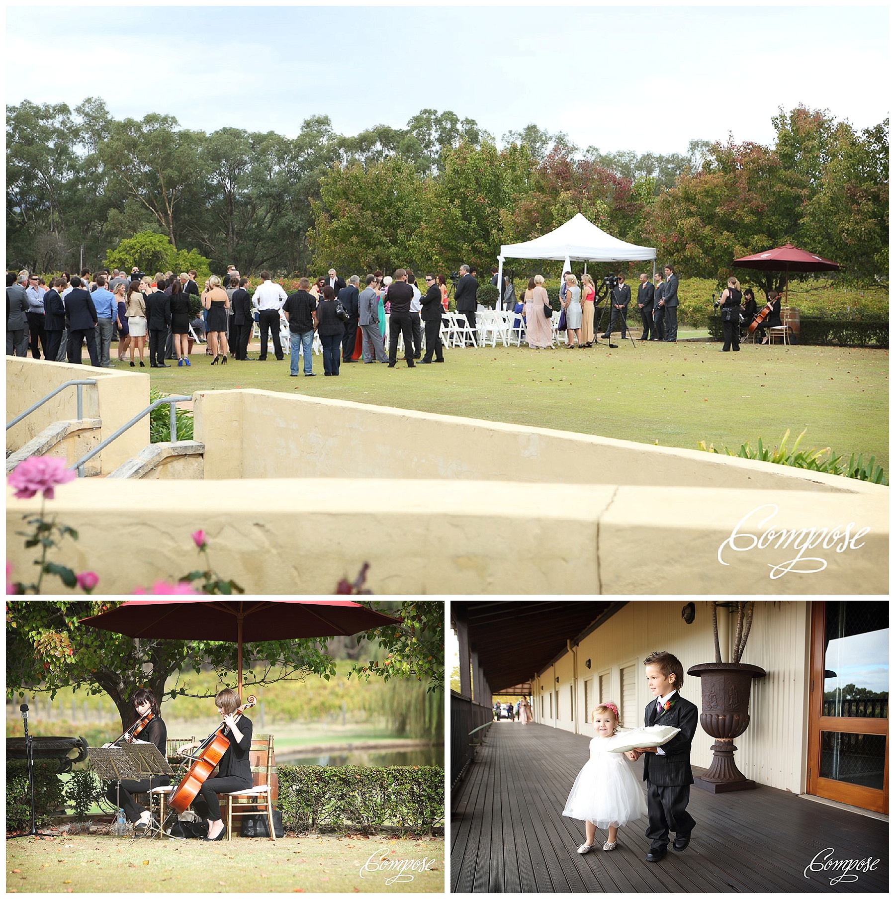 Garden wedding ceremony Swan Valley 