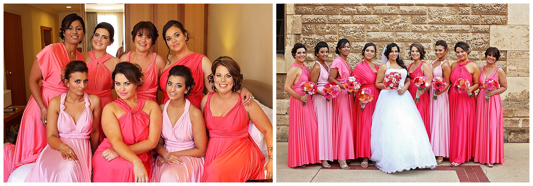 pink bridesmaid dress 