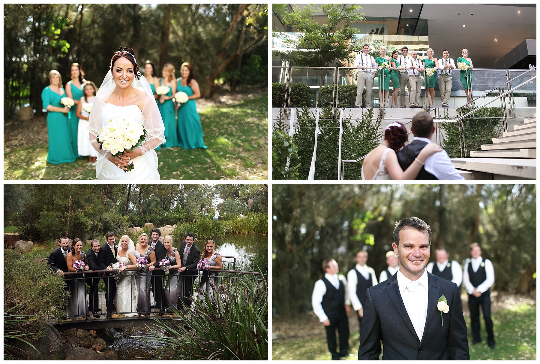  Wedding Photographer Perth showcasing how to make the most of posing a large bridal party.  