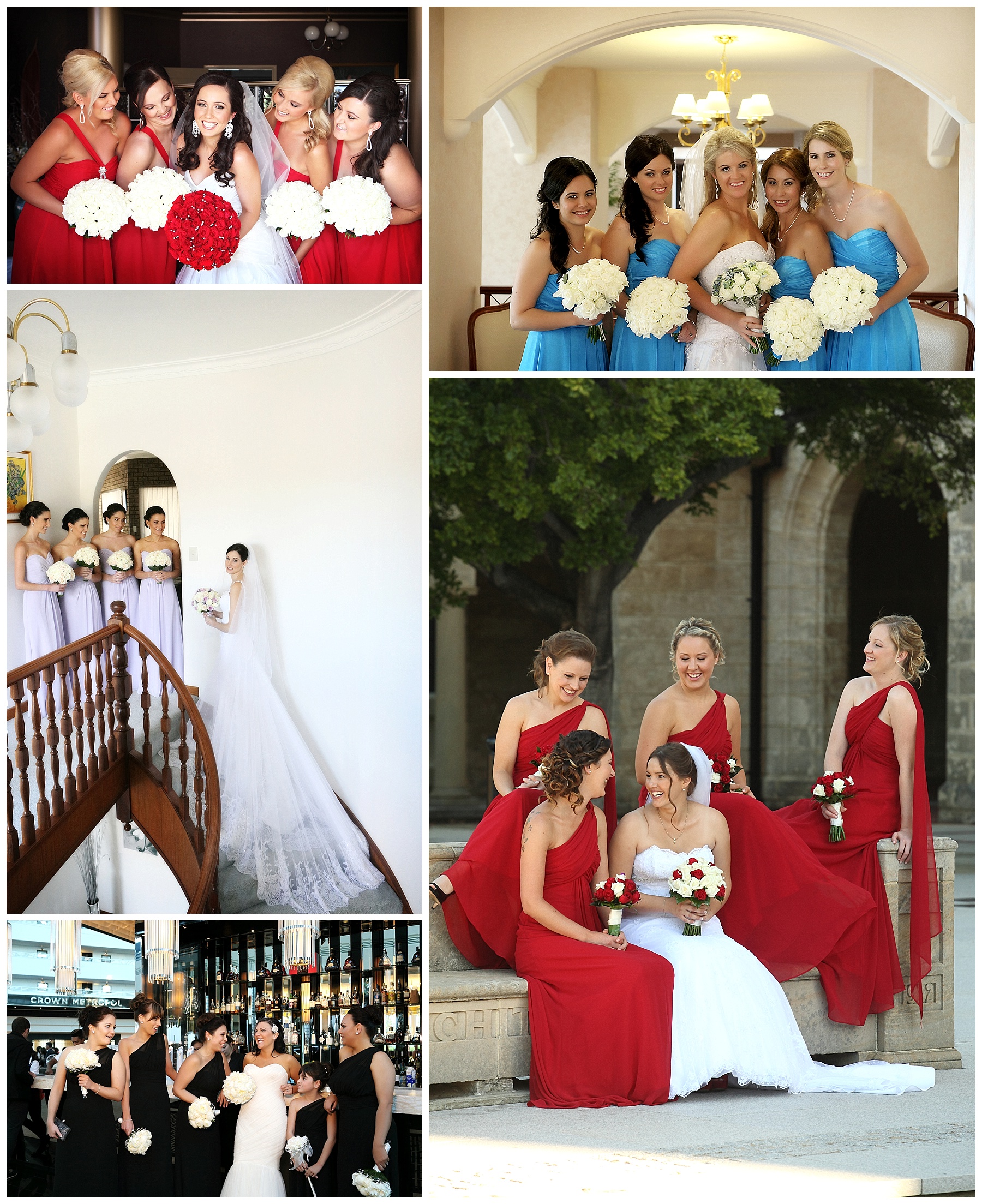  Wedding Photographer Perth showcasing how to make the most of posing a large bridal party.  