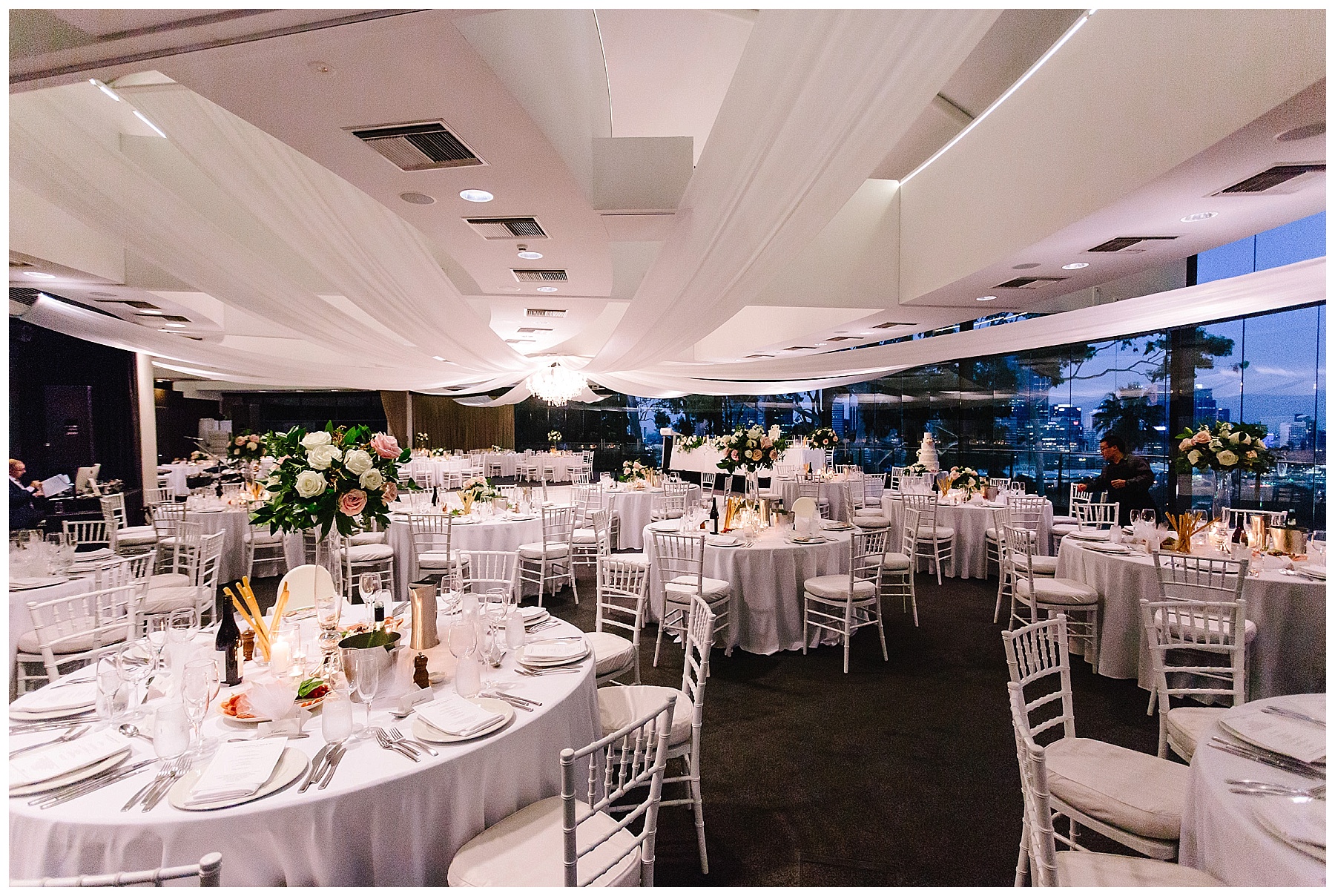 Event Style ceiling drapes at Frasers 