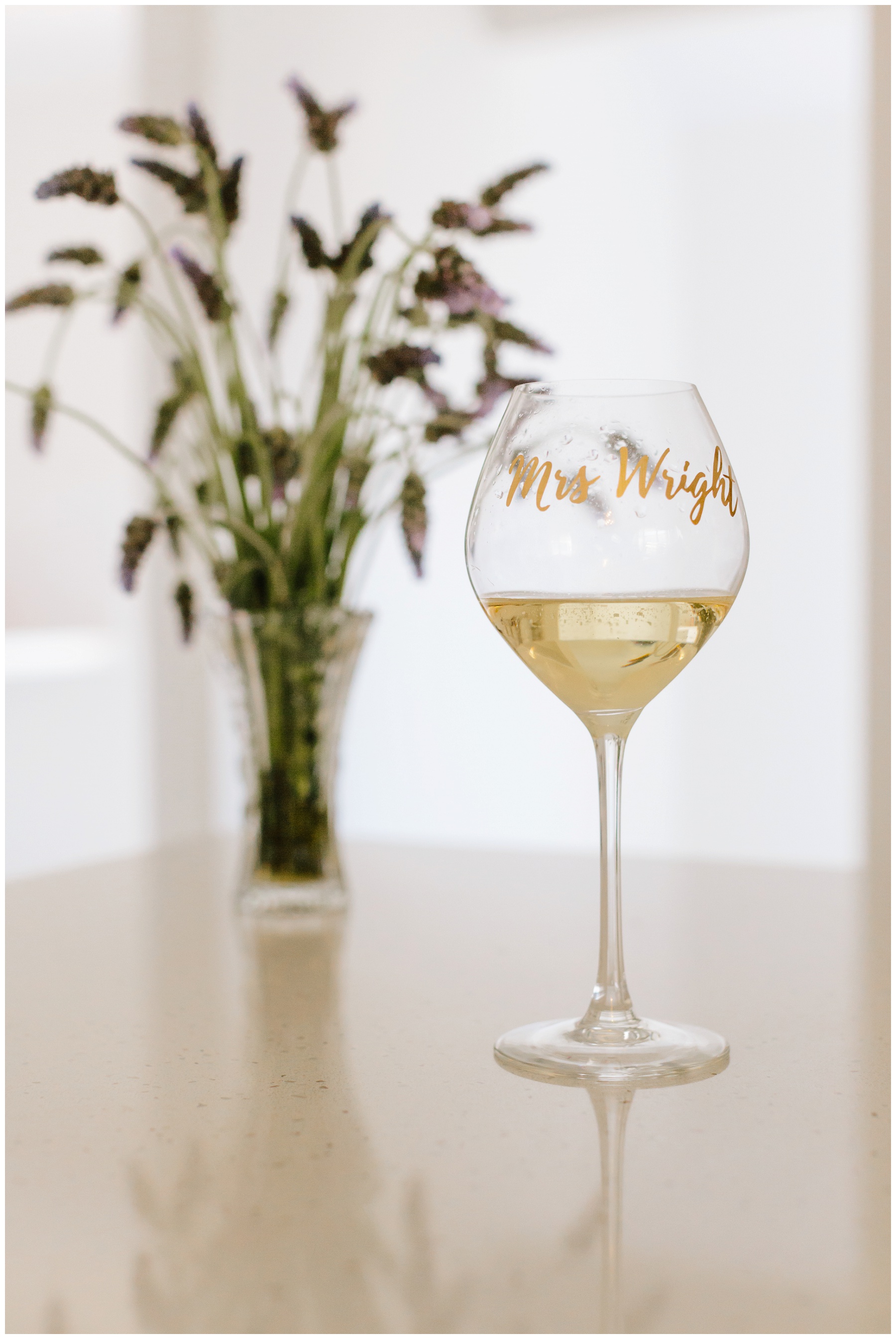 custom bride wine glass