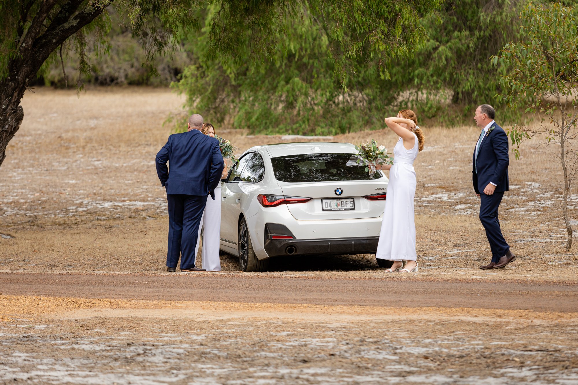 White Wedding Car