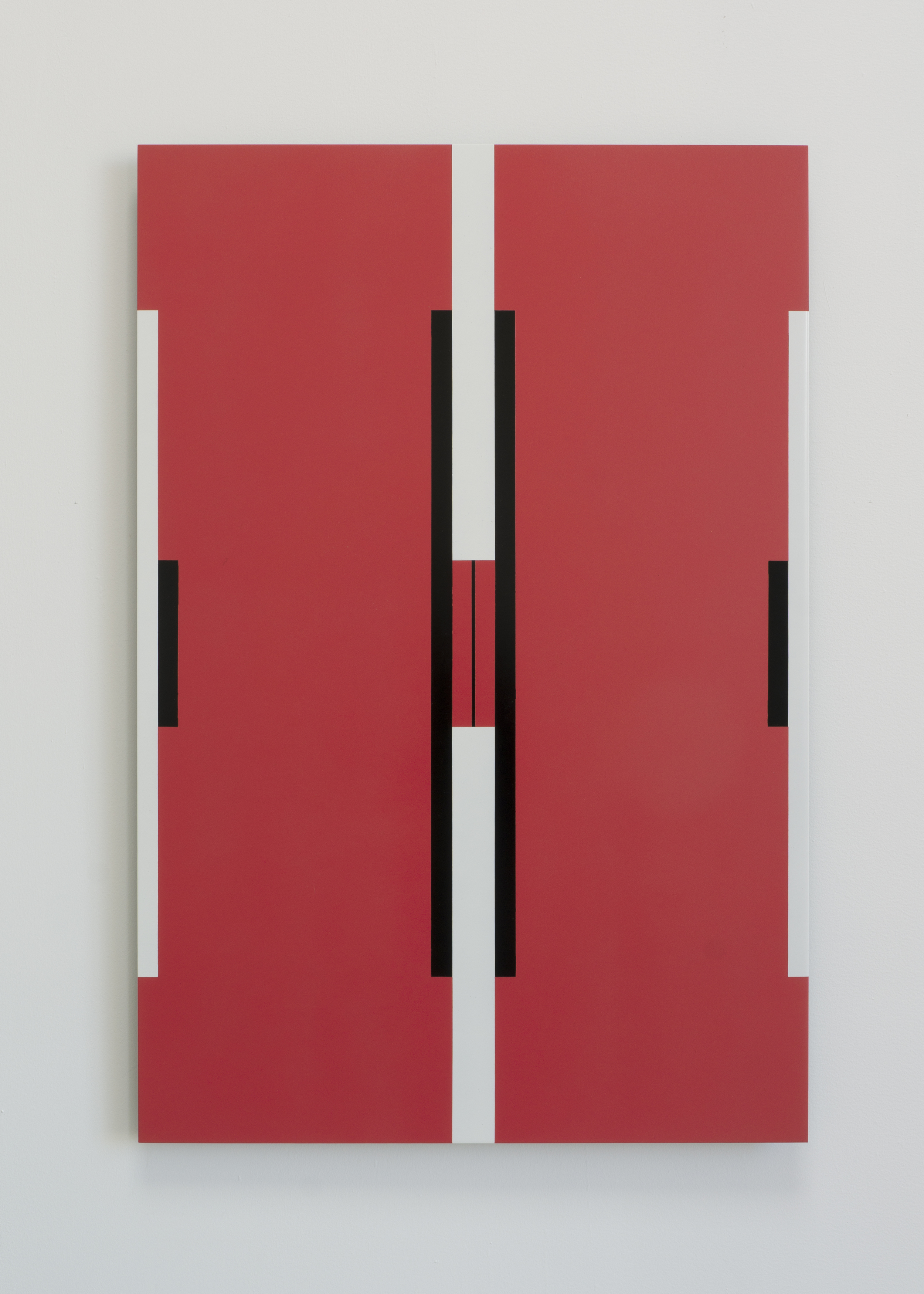 "Red Division"  2014  36" x 24"  spray paint on aluminum 
