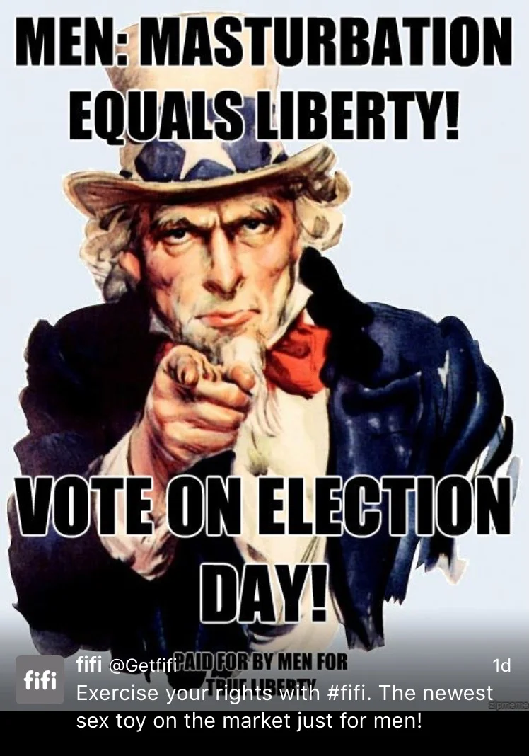 You gotta fight! For your right! To jeeeerk it! Thank god we have men prepared to fight for their liberty. Because we all know that men and their right to masturbate is THE most marginalised group in society. #LIBERTY!