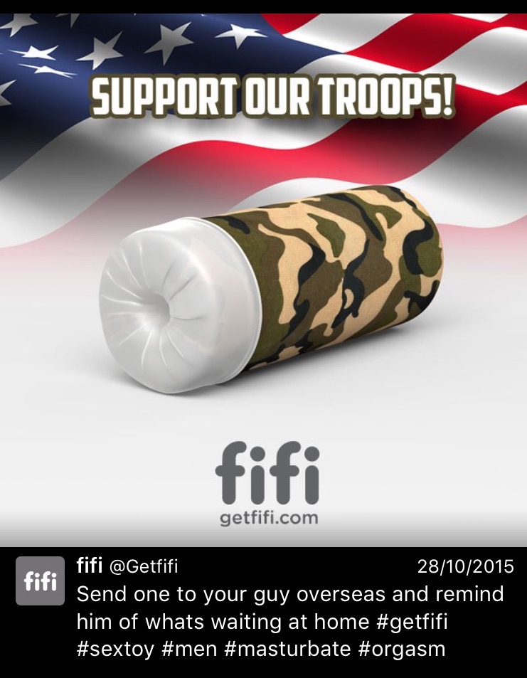 Yes...because only men serve in the armed forces, because only men are fighting for LIBERTY!!! Dying for the right to wank! #orgasm