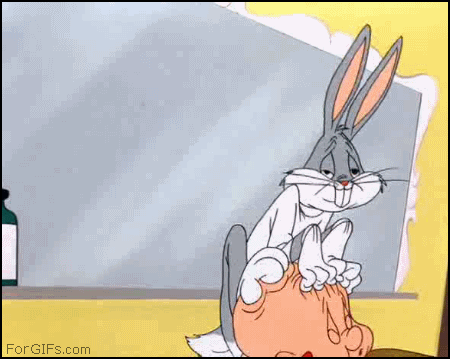 bugs bunny head massage.gif