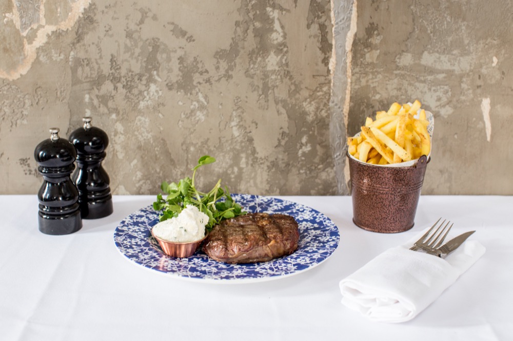 steak and chips