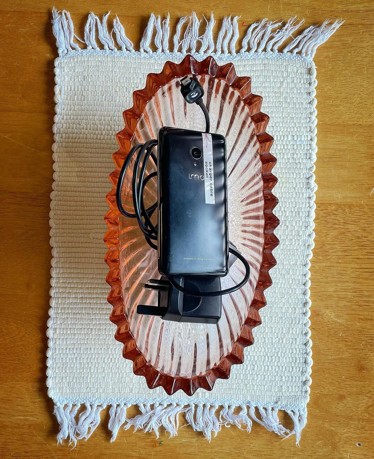 #grannysfruitbowl looks rather sorry for its self today. I charged up her mobile phone to take into the hospital but she can&rsquo;t really get the hang of it and just wanted me to take it back home. So it&rsquo;s just a copy of the Ballymena Guardia