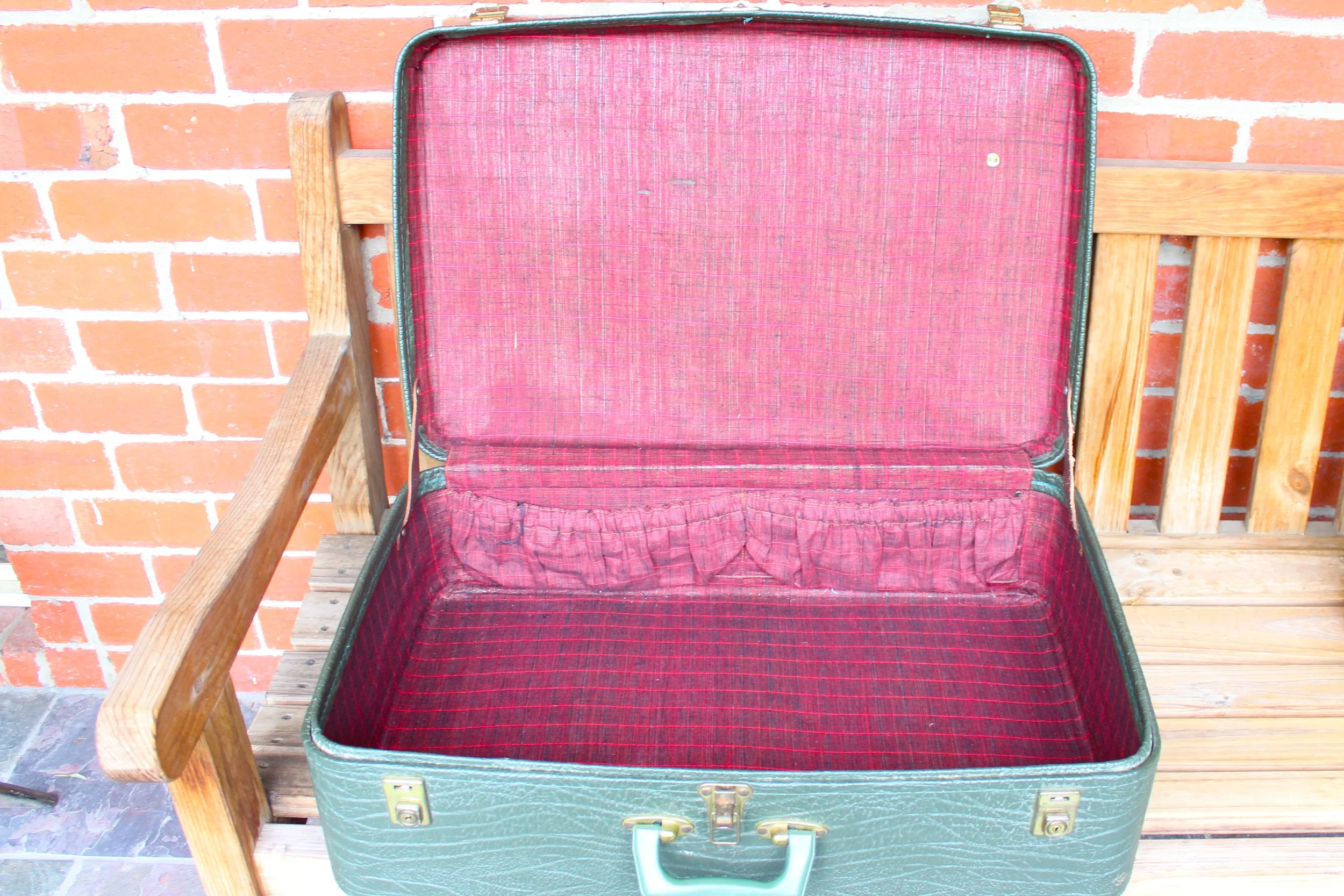 Vintage Green Suitcase