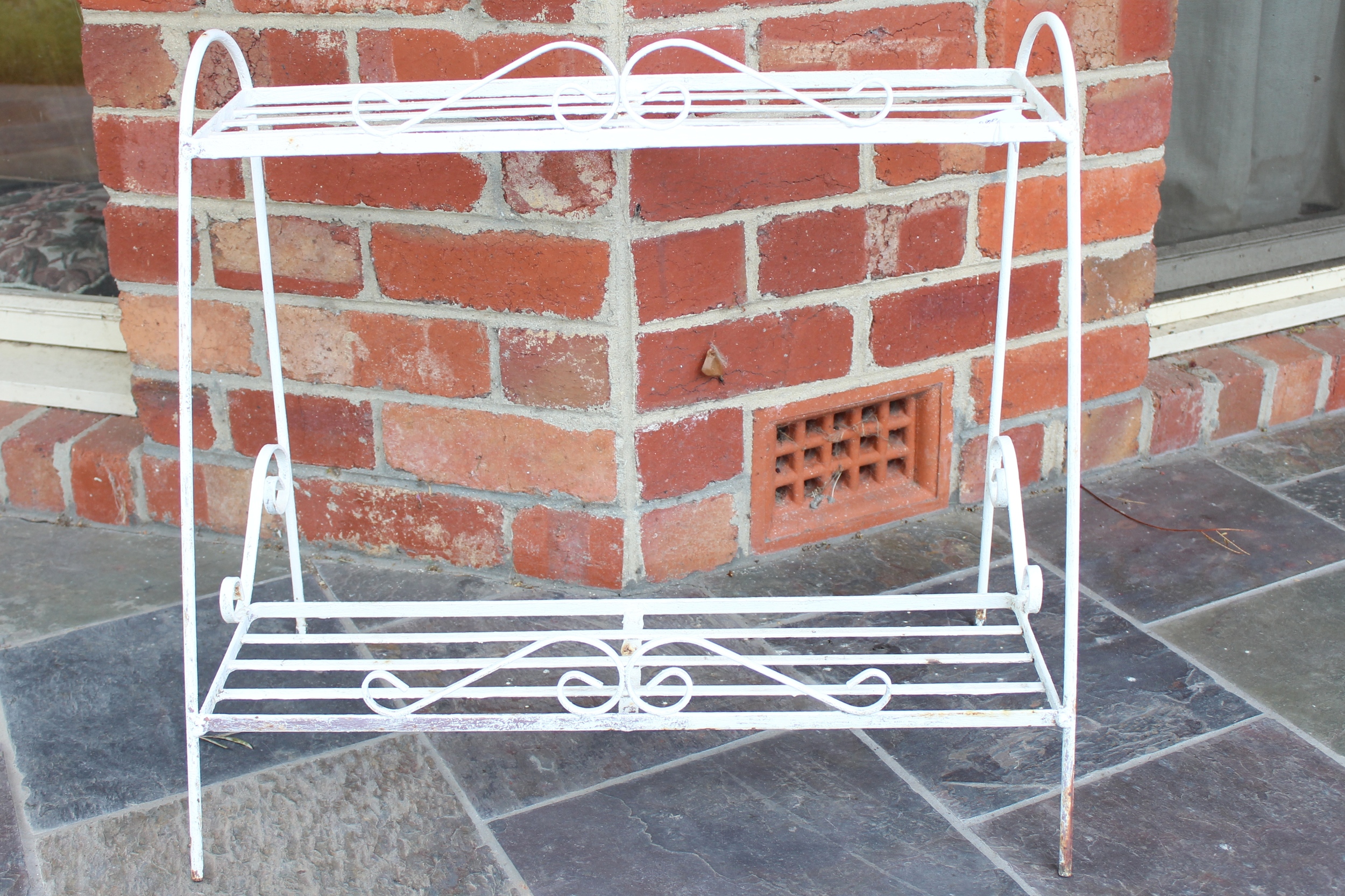 Vintage Nally canisters and metal plant stands — Retro Chick