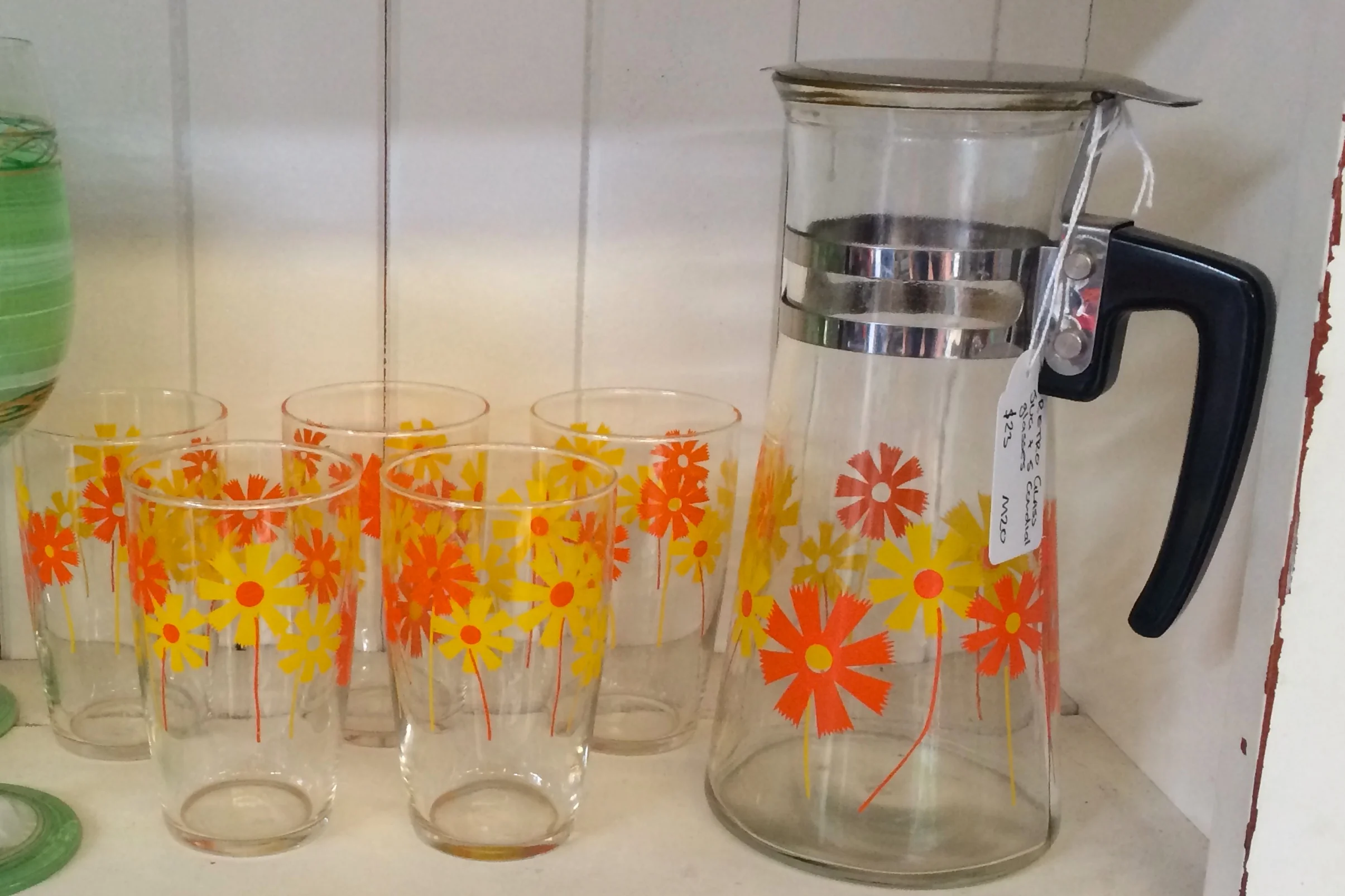 Retro Cordial Jug and glasses