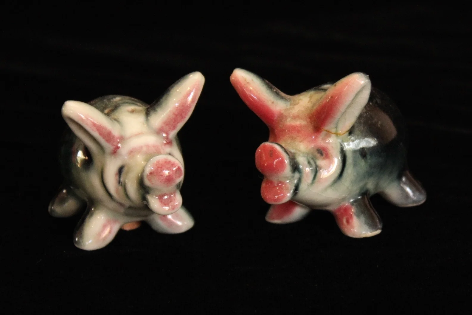 Vintage Derbyshire Pigs Salt and Pepper Shakers