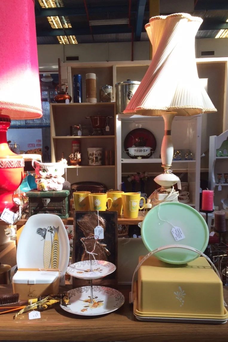 Mid Century Lamps and Tupperware