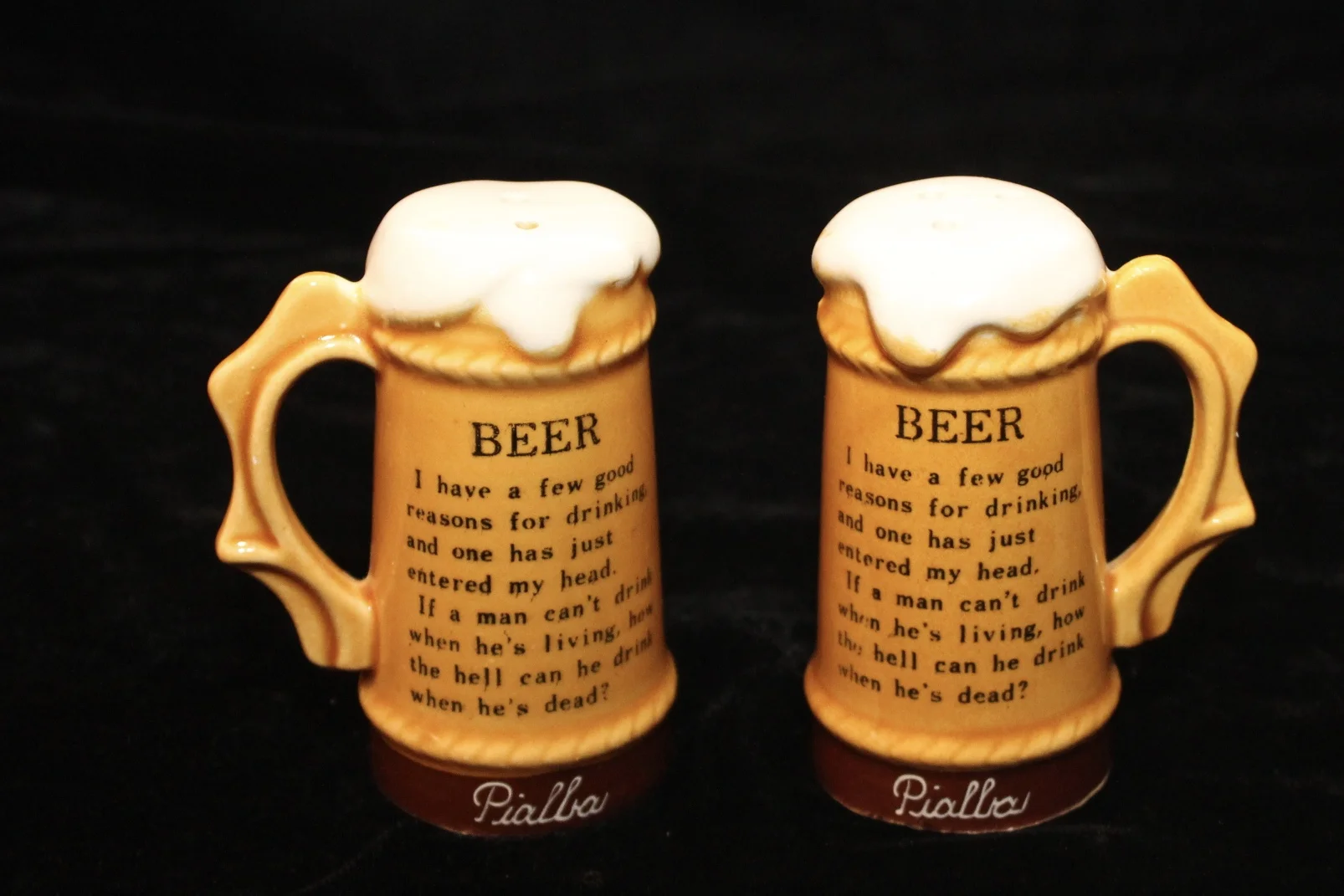 Beer Stein with Foamy Beer Salt &amp; Pepper Shakers