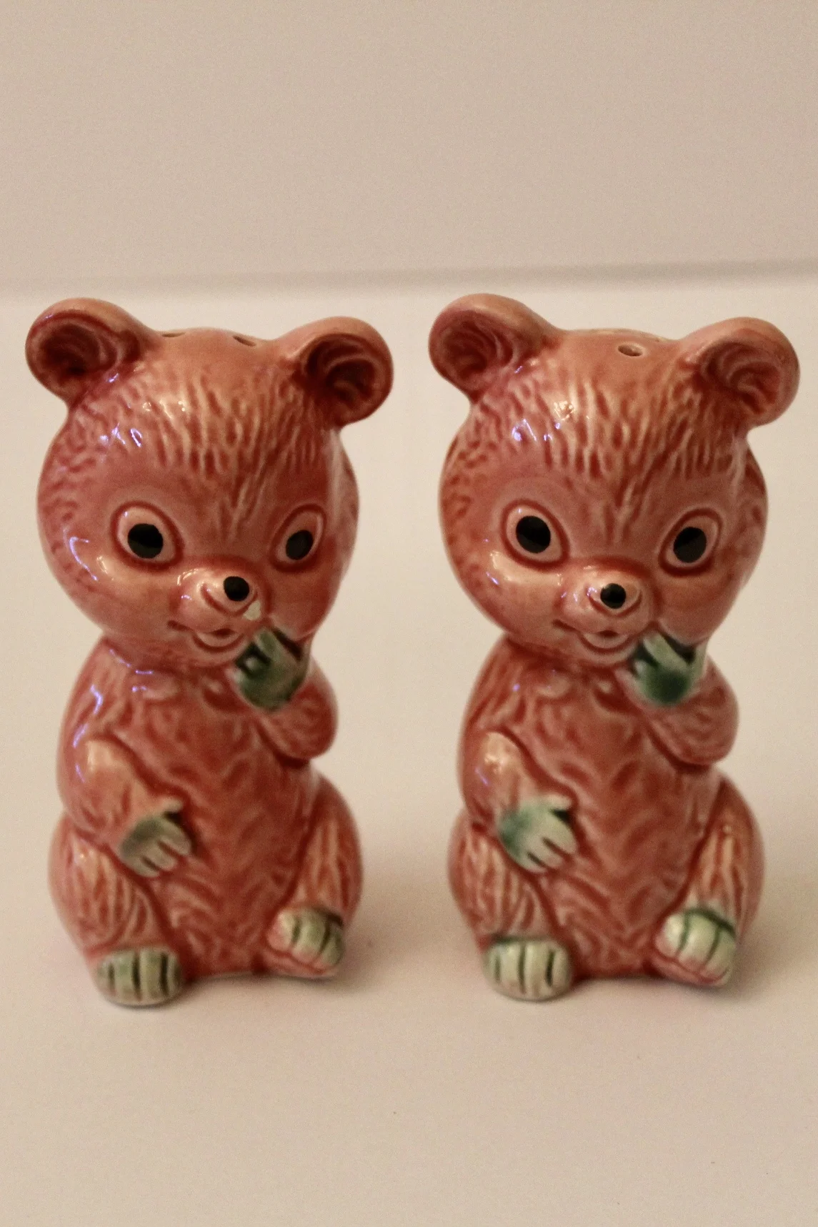 Pink Bears Salt and Pepper Shakers - Japan
