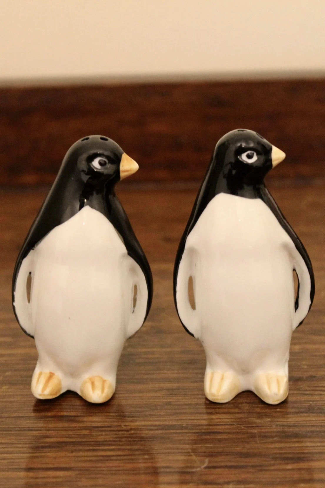 Penguin Salt and Pepper Shakers - Taiwan - Bone China