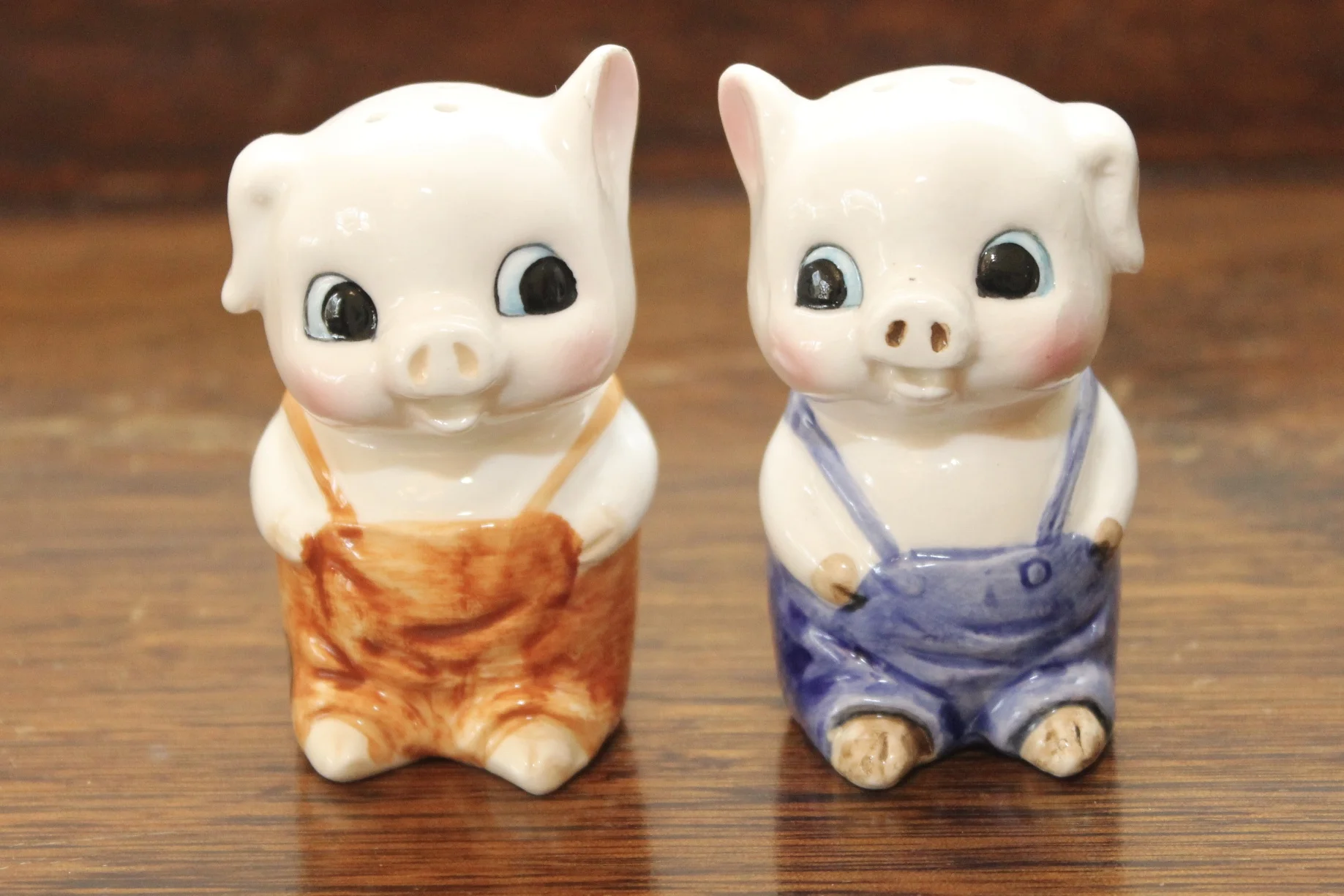 Vintage Country Pigs Salt and Pepper Shakers
