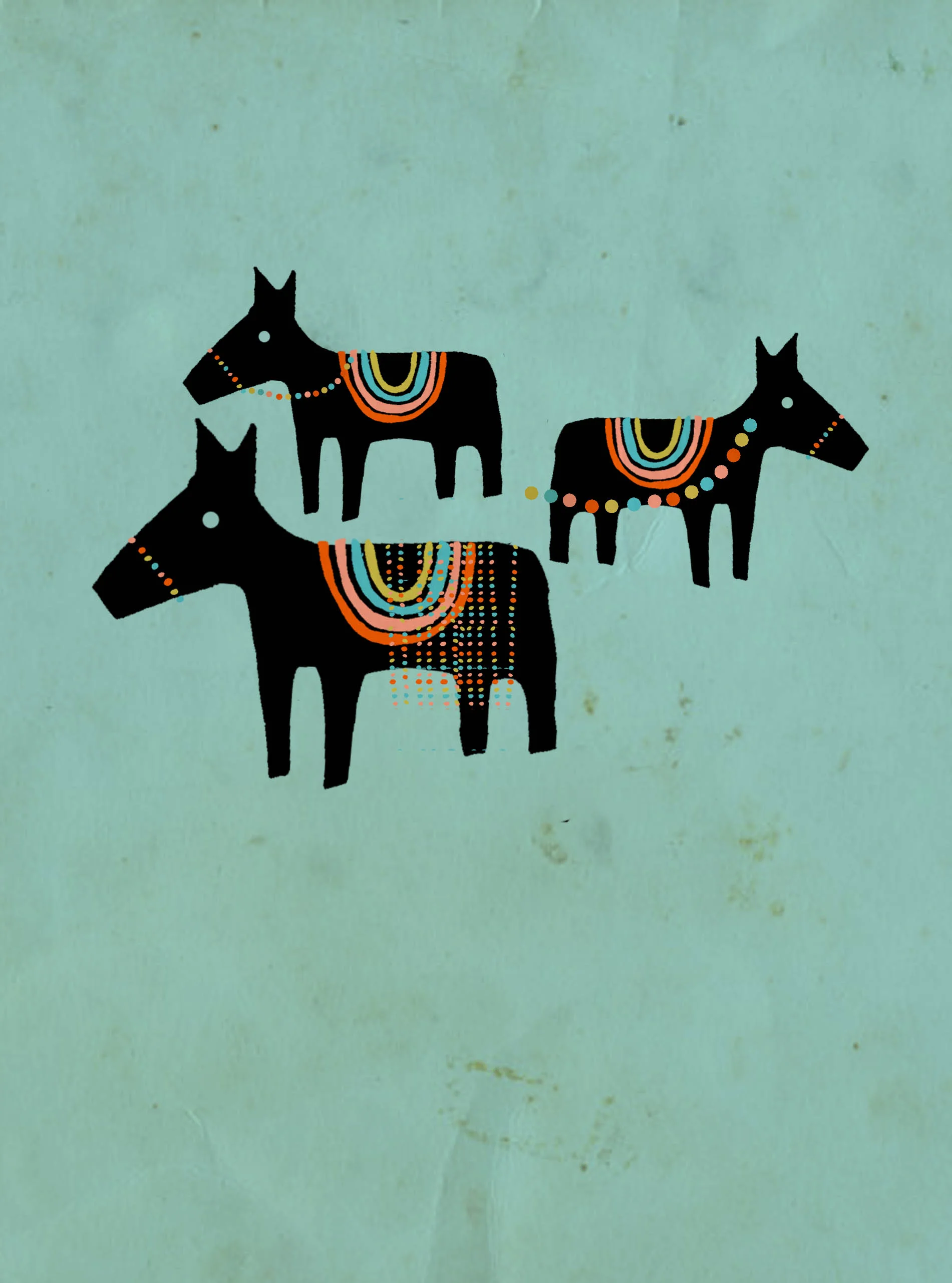 fancy horses green blue.jpg