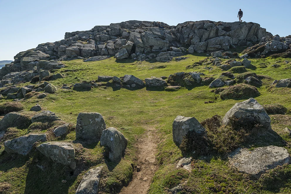 One of the larger hut circles within the camp