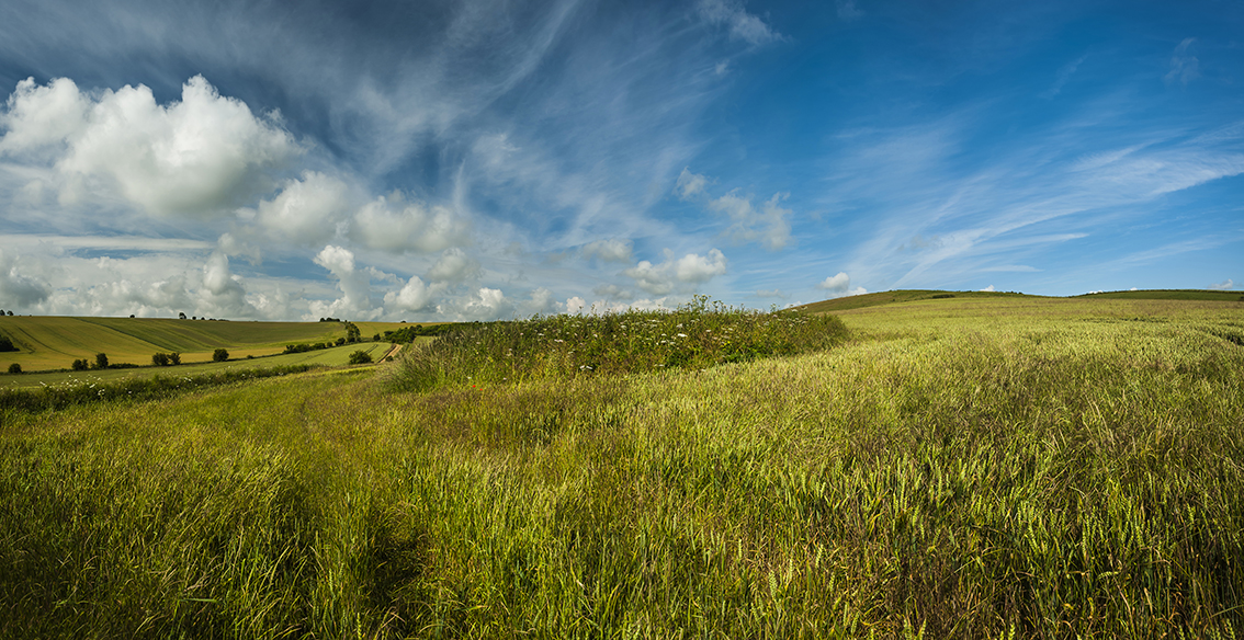 The larger of the barrows further down the valley