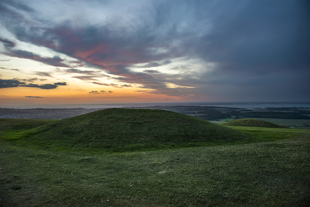 Two of the more substantial barrows within the cemetery
