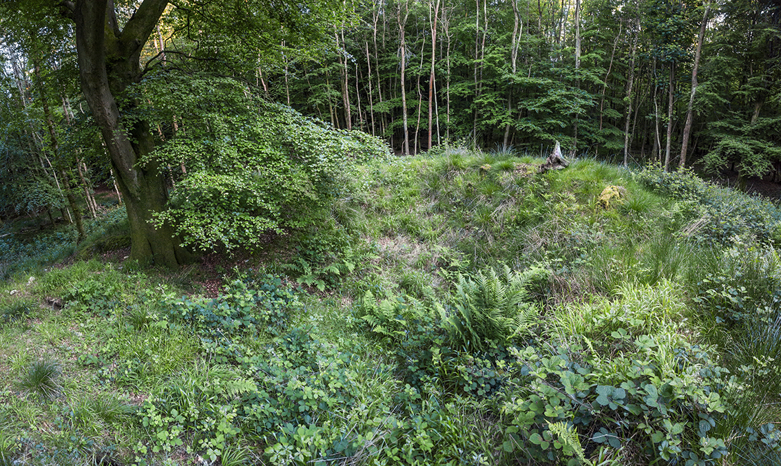 The hollowed out core of the largest barrow