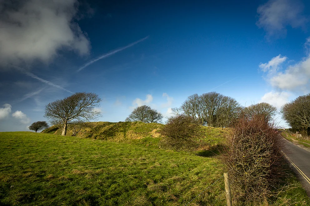The Western side of the dyke truncated by the road up from Hove. This may have been the main entrance to the hill fort