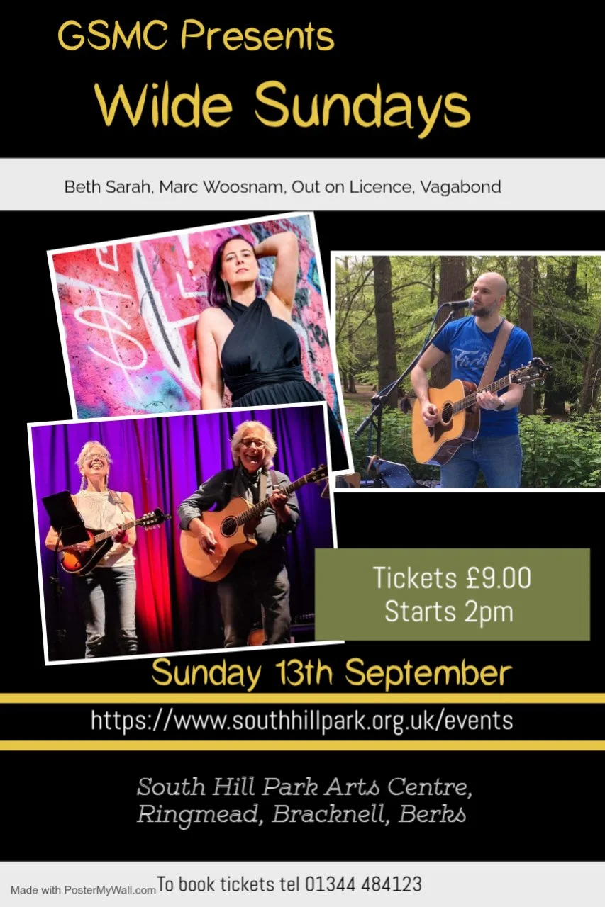 Wilde Sundays – Beth Sarah, Marc Woosnam, Out on Licence, Vagabond