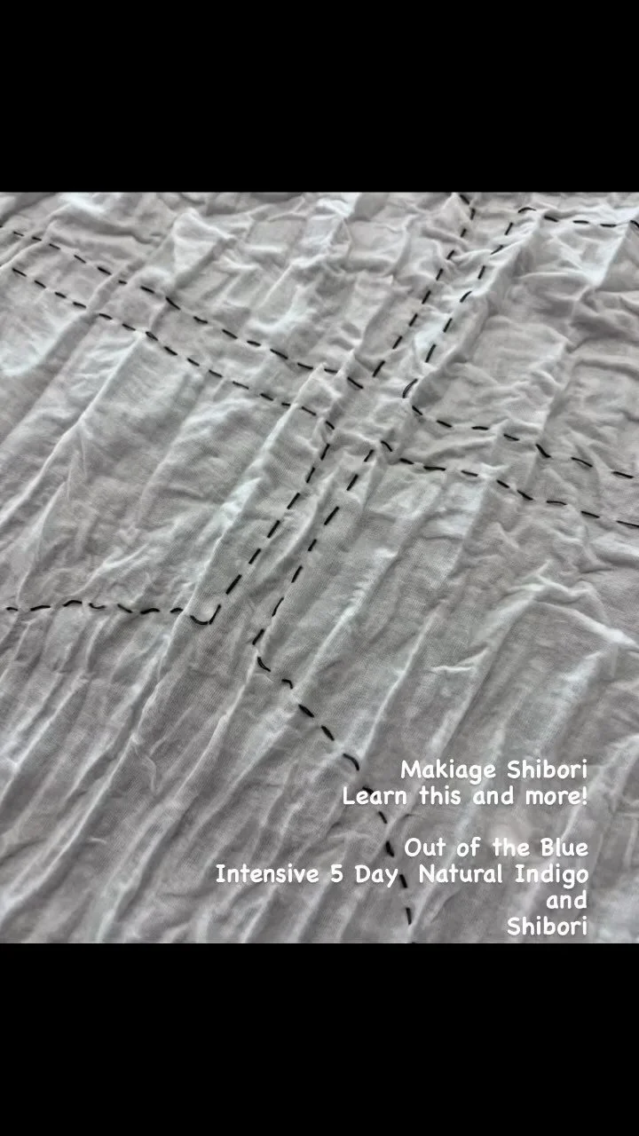 Try an intensive 5 day Shibori workshop and learn this technique plus MORE!  Next class May 2023
https://www.ayafiberstudio.com
#makiage  #shibori #shiboriworkshop  #suzanneconnors #ayafiberstudio #outoftheblue  #indigo #naturalindigo