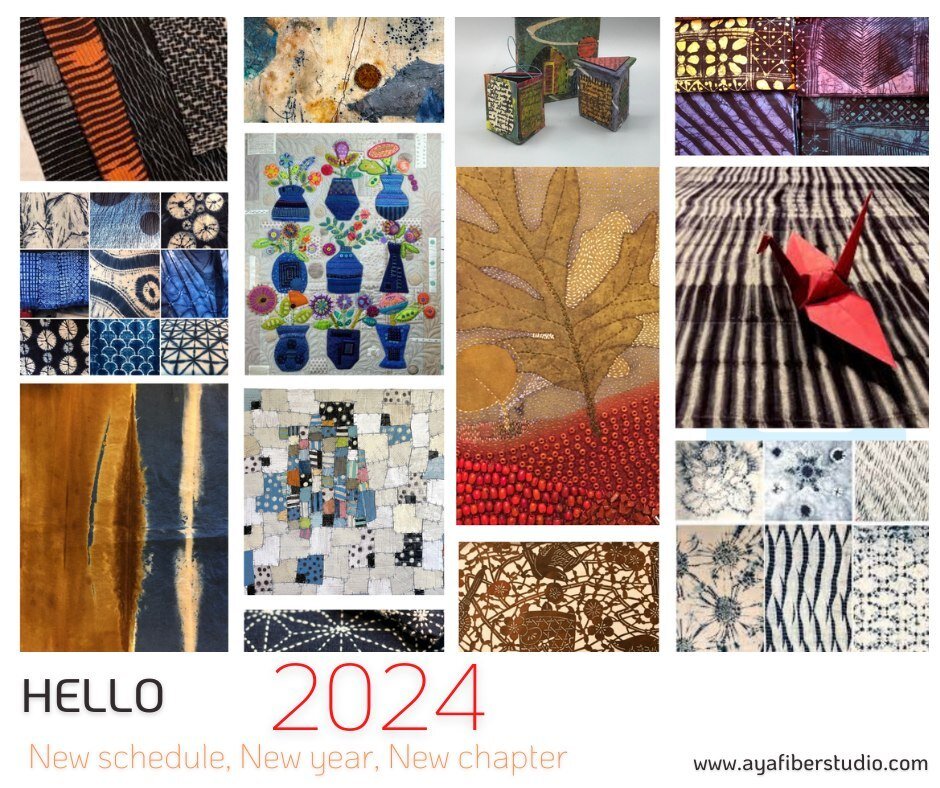 Fall is my favorite color!
NEW 2024 Workshop Schedule!
https://www.ayafiberstudio.com/all-workshop-descriptions-and-registrations
#fiberart #fiberworkshops #shibori workshops #indigo workshops #surfacedesign workshops #stitching workshops #sashiko wo