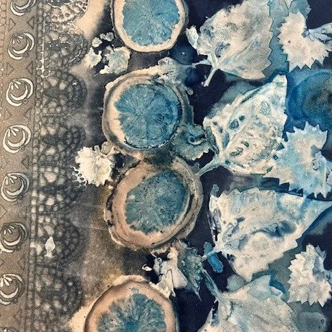 ✨ ONE SPACE LEFT ✨
Wet Cyanotype with Suzanne Moseley
📅 April 27 &ndash; May 1, 2026
📍 Aya Fiber Studio | Stuart, FL

A five-day creative retreat exploring light, nature, and photographic printmaking on fabric and paper.

Step into the luminous wor
