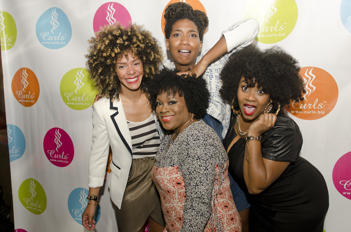 Whitney of Naptural85 , Yolanda of etcblogmag. com and CURLS manager Julian Addo