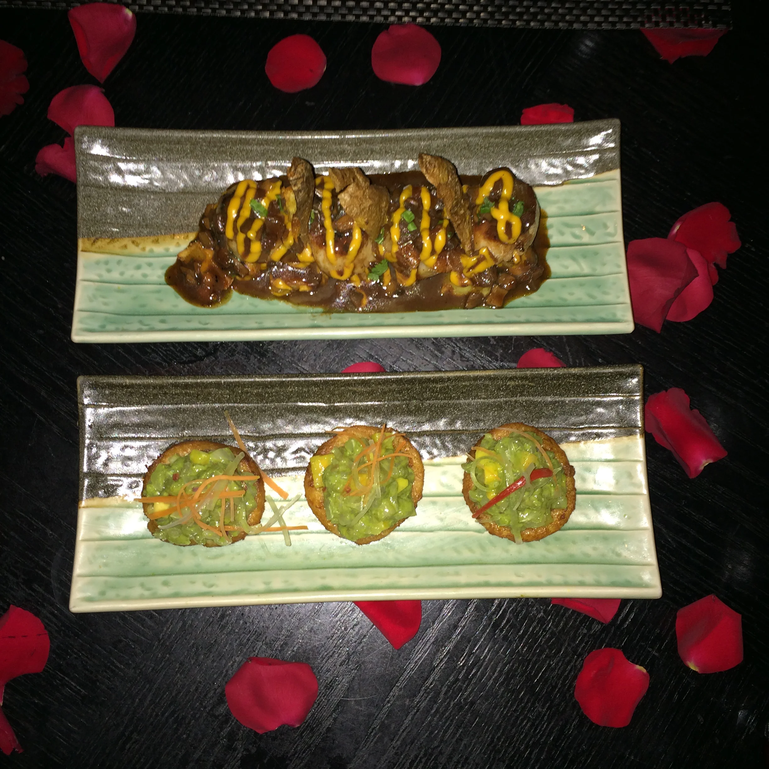  S auté ed scallops & Tuna tataki 