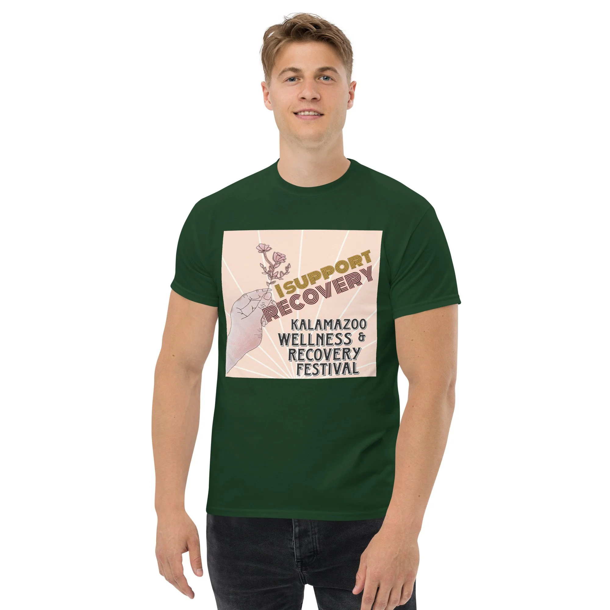 unisex-classic-tee-forest-green-front-6a3b472e7525e.jpg